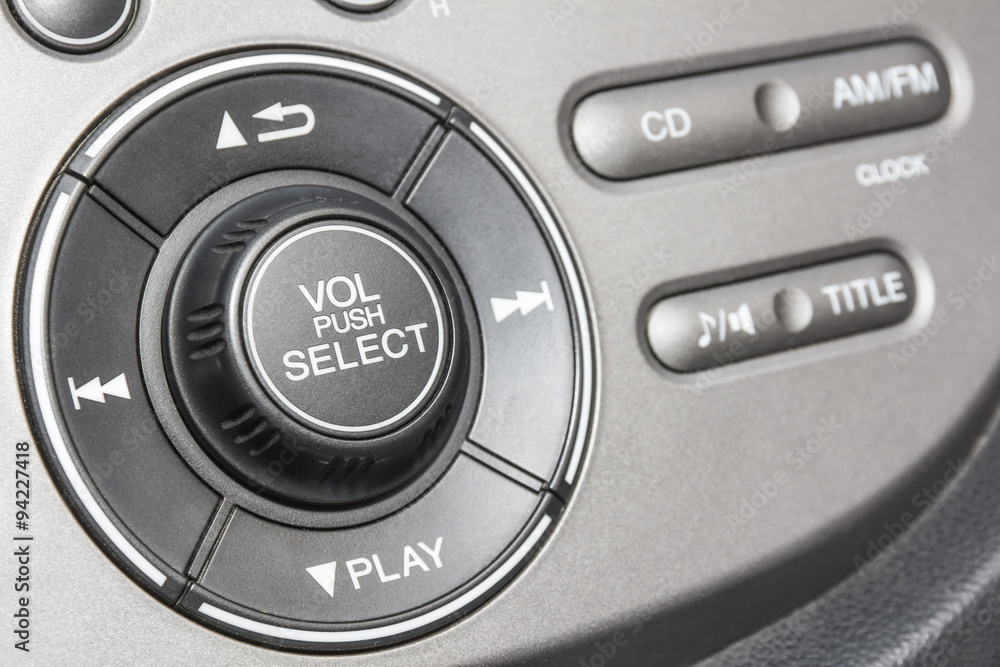 control panel of audio player and other devices of the car control panel of audio player and other devices of the car