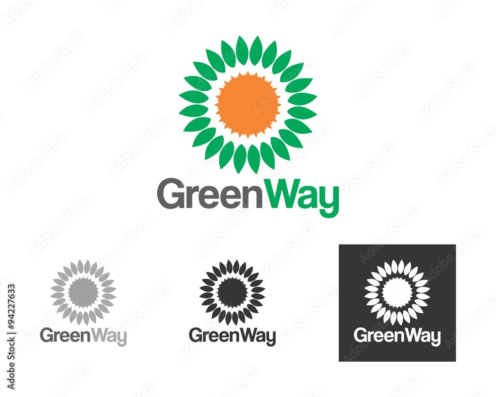 Fototapeta premium Green Way Logo
