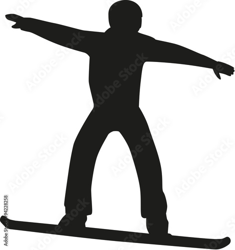 Snowboarder driving