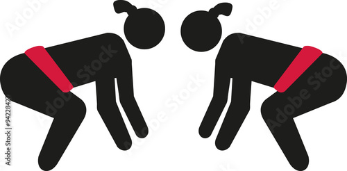 Sumo wrestling icon
