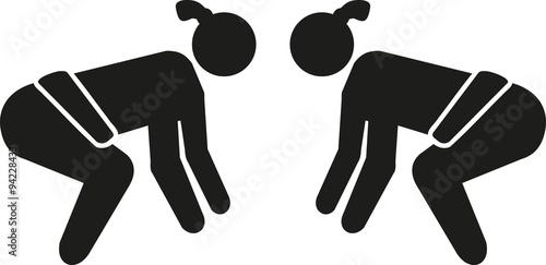 Sumo wrestling pictogram