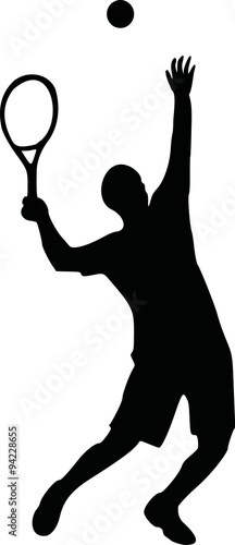 Tennis player server