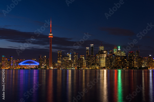 Toronto skyline at dusk