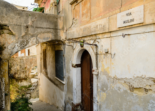 Fototapeta Naklejka Na Ścianę i Meble -  An ancient street in Pizzo, Calabria, South Italy.