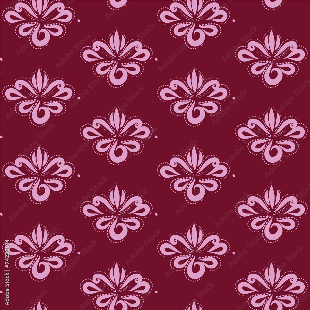 Curtain with floral ornament Curtain with floral ornament