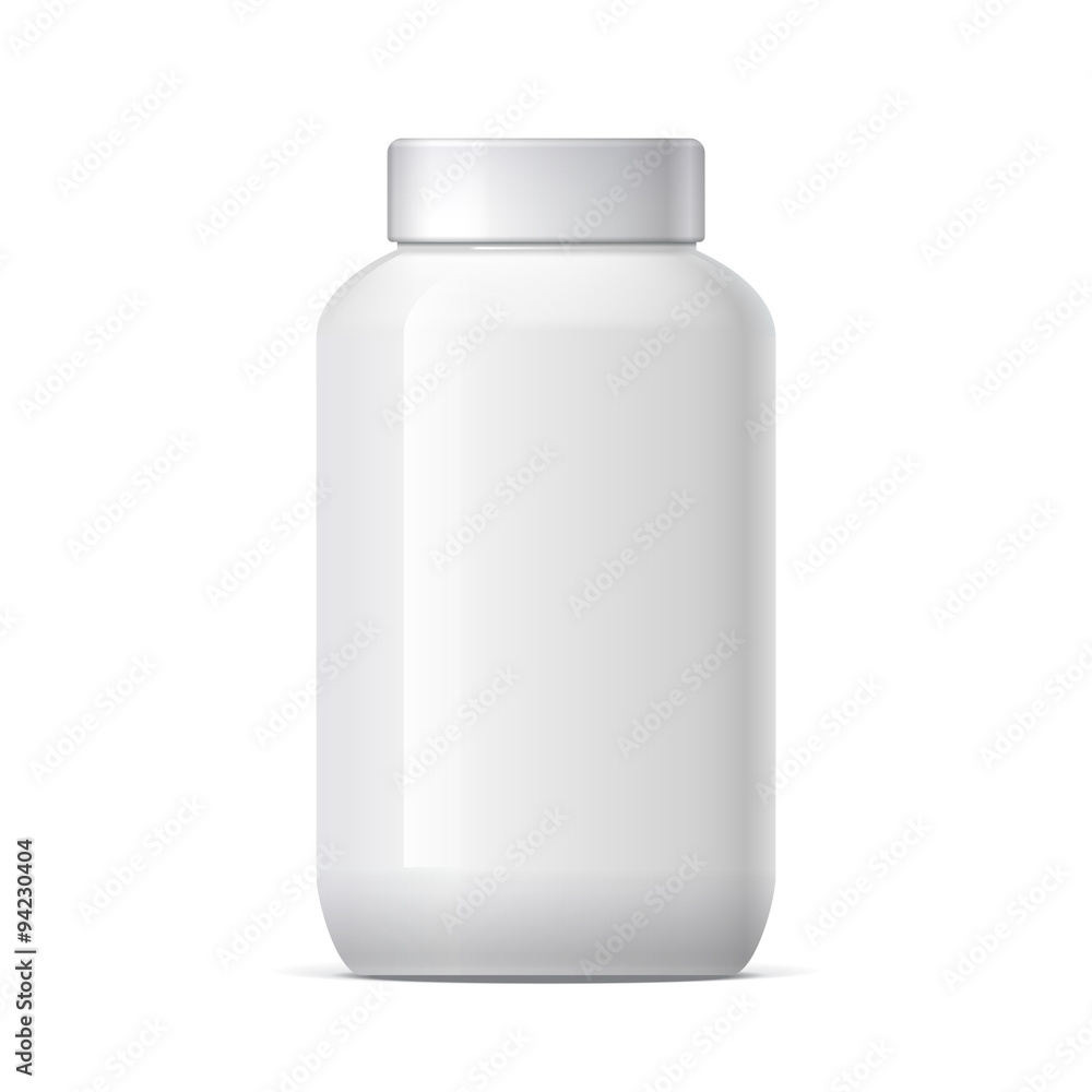 Realistic Plastic Jar with Lid Realistic Plastic Jar with Lid