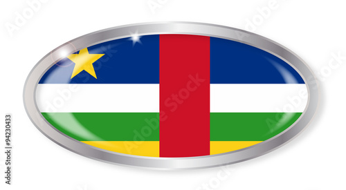 Central African Republic Flag Oval Button