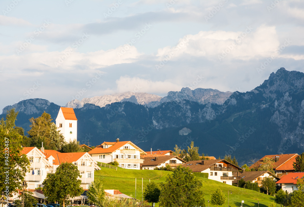 Village of Hopen in the alps of Bavaria