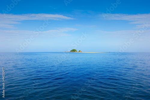 Lonley island in the sea with small lighthouse Thailand Krabi La