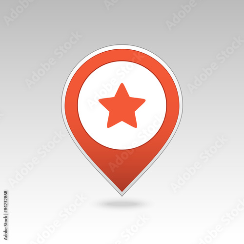 Free Download Star favorite pin map icon. Map pointer, markers.  - GFXLoad