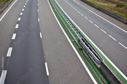 Highway through France at summer time