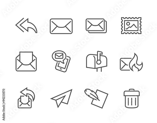 Outline Mail Icons