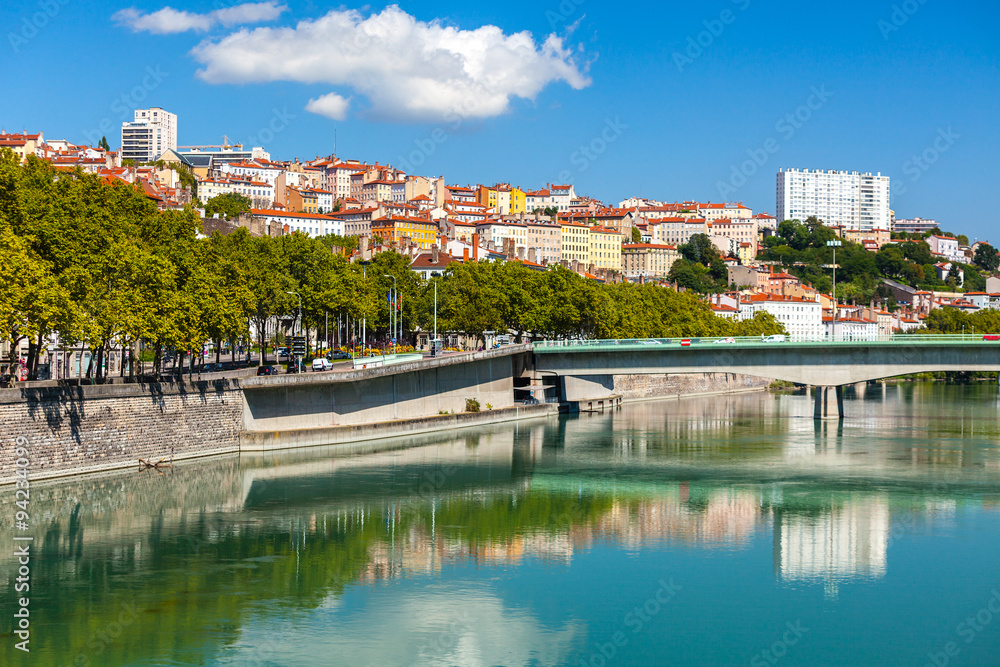 Fototapeta premium Cityscape of Lyon, France