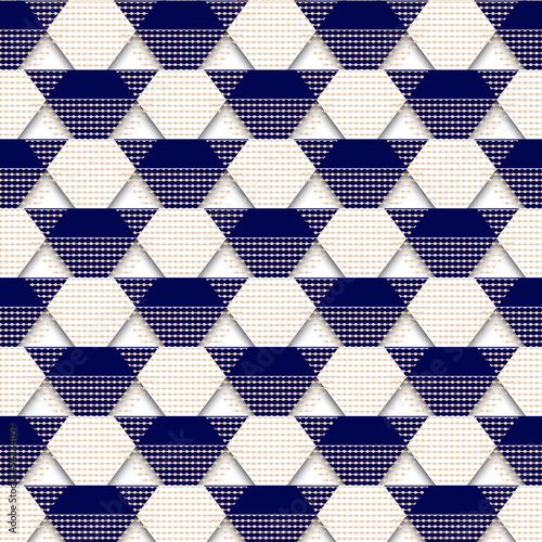 Pattern-triangle-blue-white photo