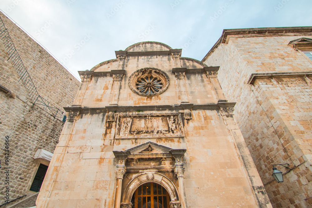     St Saviour Church in old town Dubrovnik, Croatia, exterior, renaissance style 