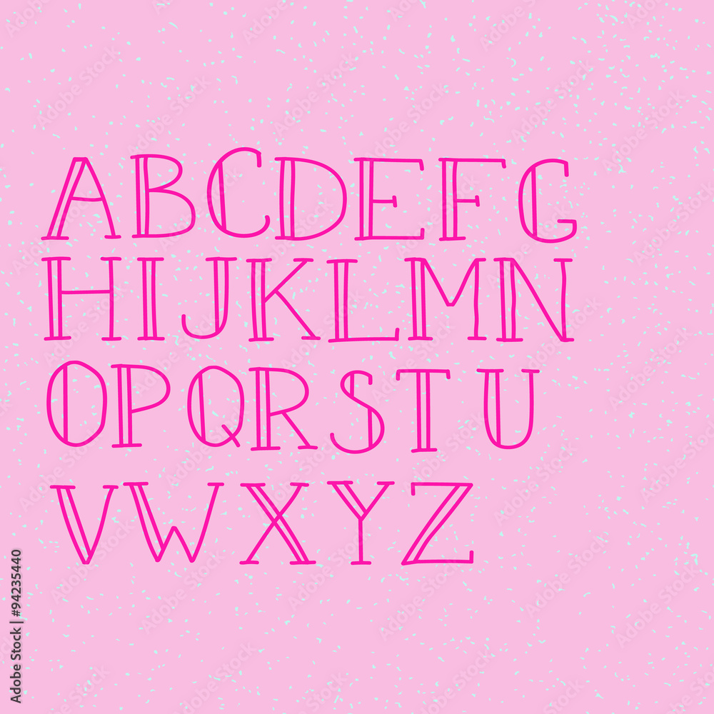 Doodle colorful alphabet Doodle colorful alphabet