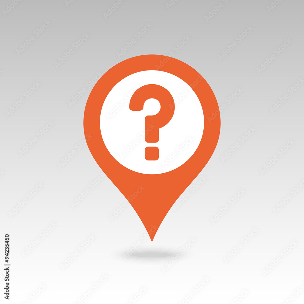 Question mark pin map icon. Map pointer, markers. Question mark pin map icon. Map pointer, markers.