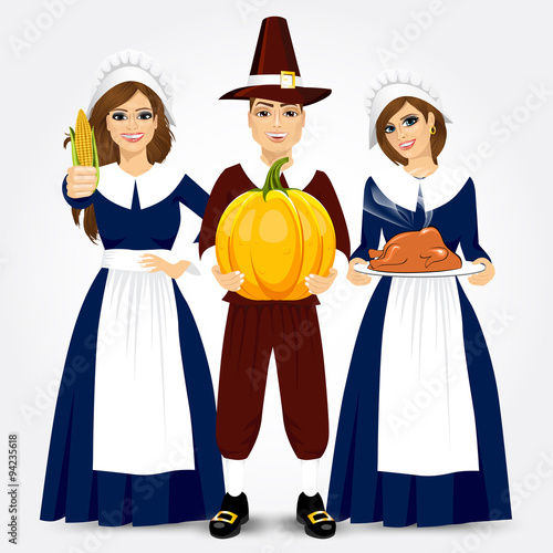 illustration for thanksgiving of the pilgrims