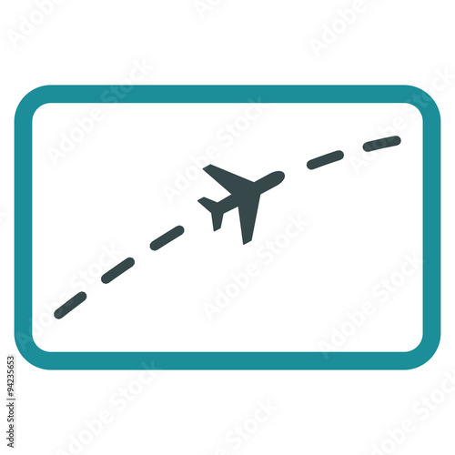 Plane Route Flat Icon
