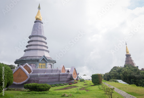 King and Queen Pagoda in the Doi inthanon Chiang Mai Thailand