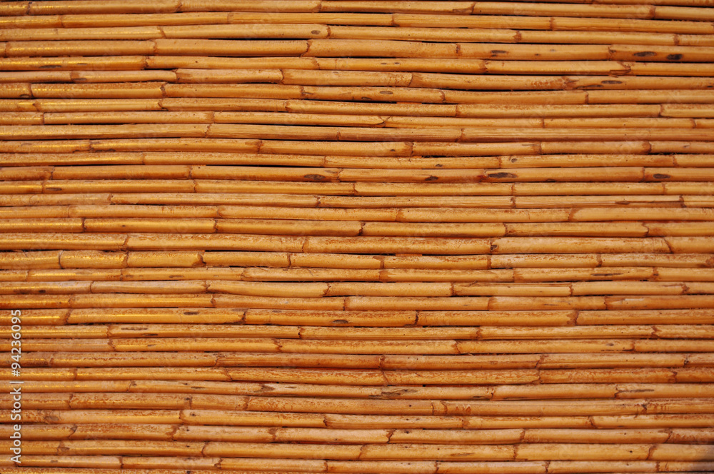 Yellow natural wall from a bamboo. Yellow natural wall from a bamboo.