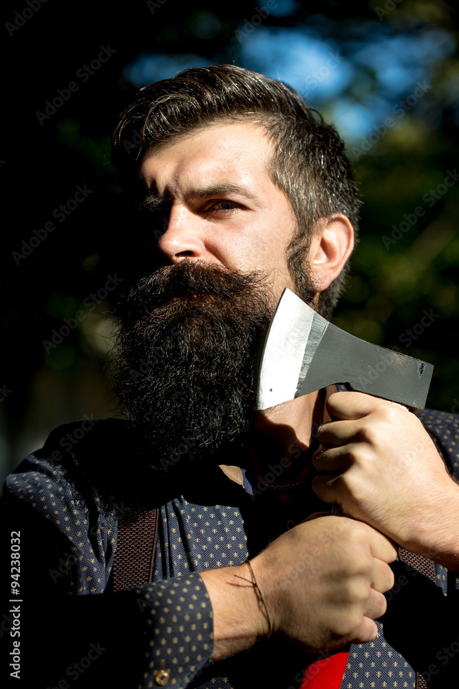 Guy holding axe Guy holding axe