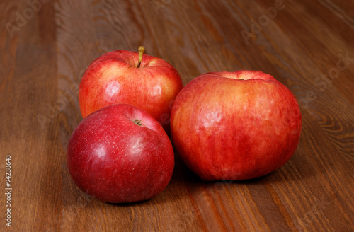 Three Red Apple