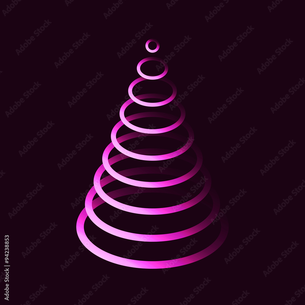 Neon pink oval layer christmas tree Neon pink oval layer christmas tree