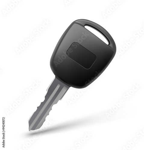 Car key on white background. Vector illustration