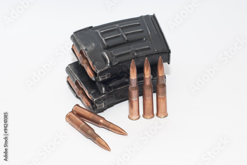 Fotografie Magazine with 7.62 x 54R bullets for SVD (Dragunov)