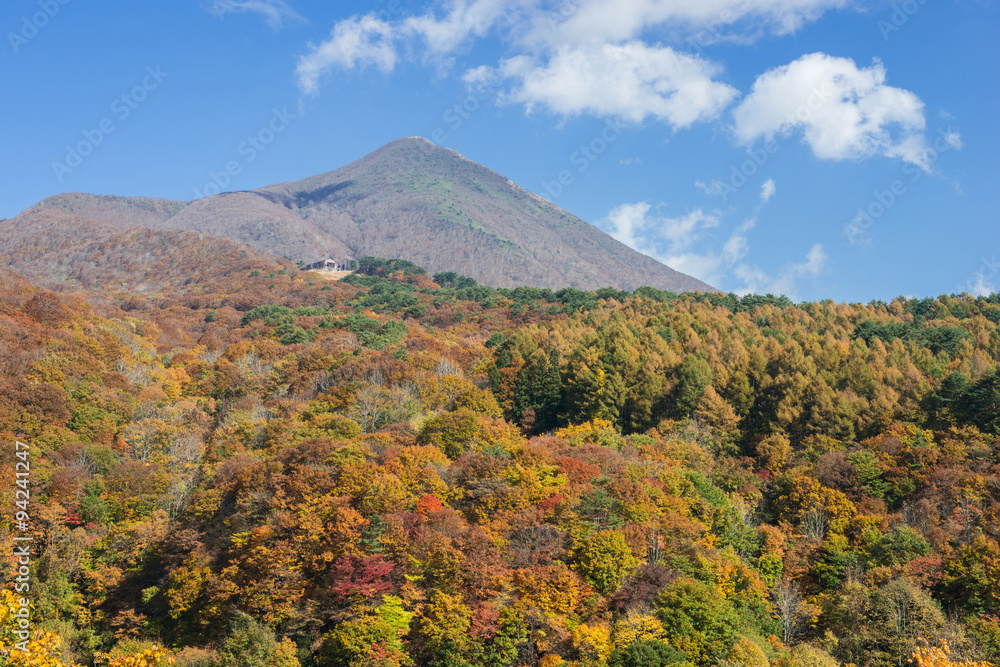 秋晴れの会津磐梯山