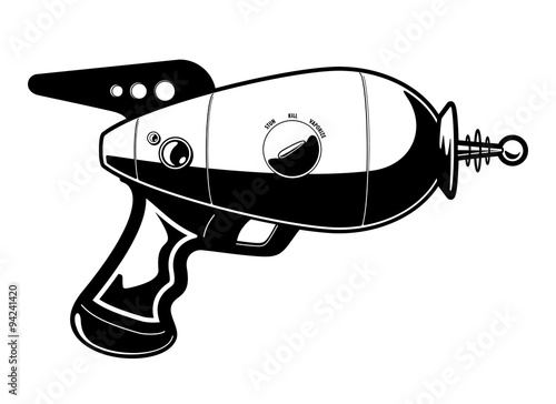 Ray Gun. Cartoon vector illustration of a retro-future ray gun. 