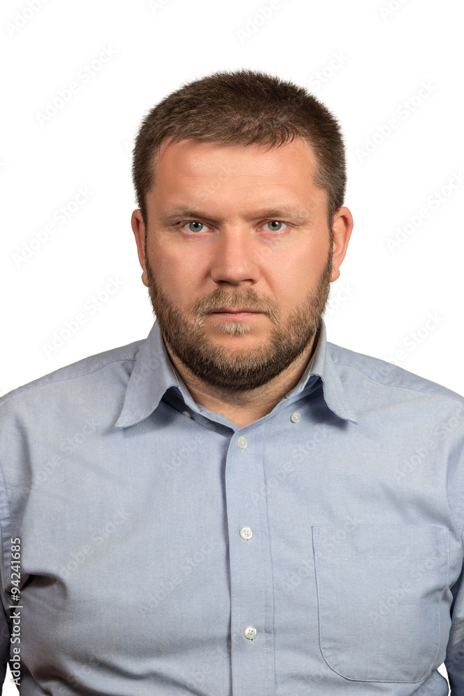 Portrait of man with a beard and mustache Portrait of man with a beard and mustache