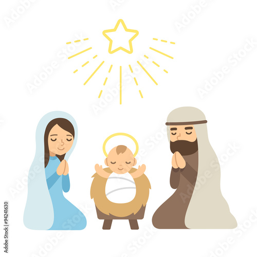Cartoon Nativity Scene
