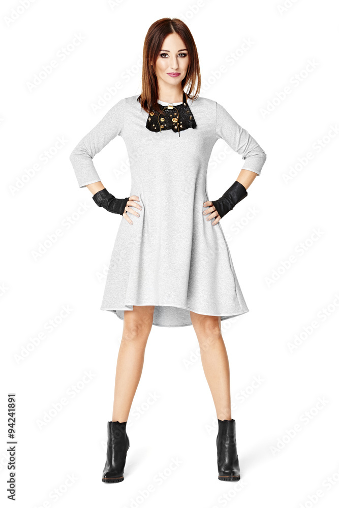 Fototapeta premium Confidence Woman Standing With Hands On Hips