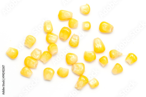 corn on a white background. close-up