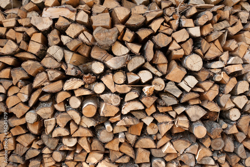 stack of fire wood / Wood stack background texture