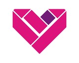 abstract geometric heart logo