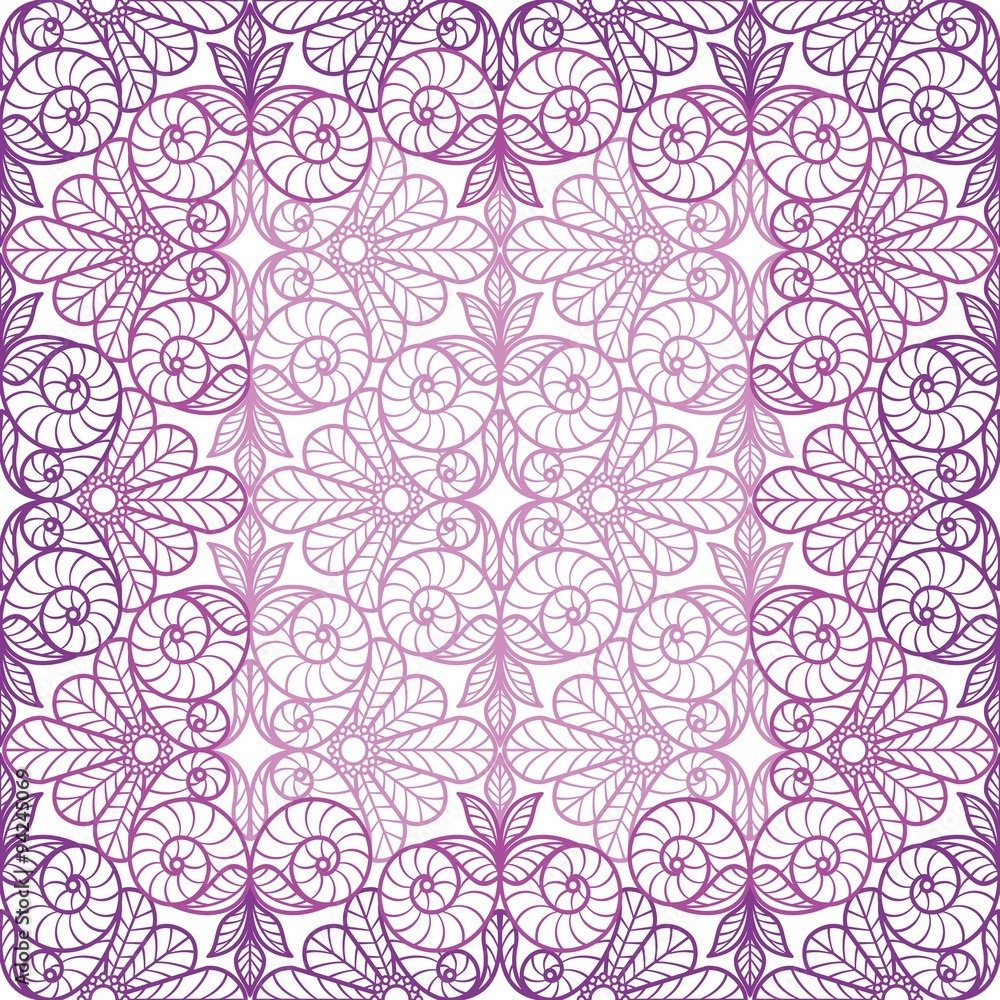 Purple Ornamental Seamless Pattern