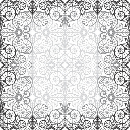 Grey Ornamental Seamless Pattern