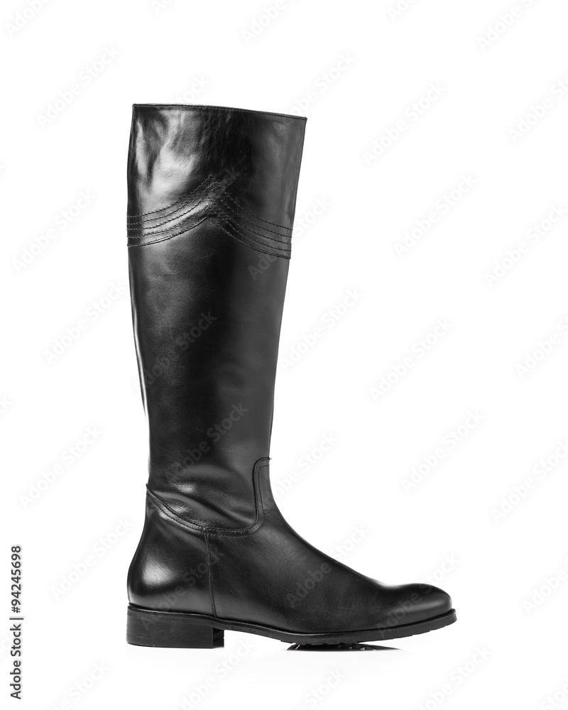 black leather high boot black leather high boot