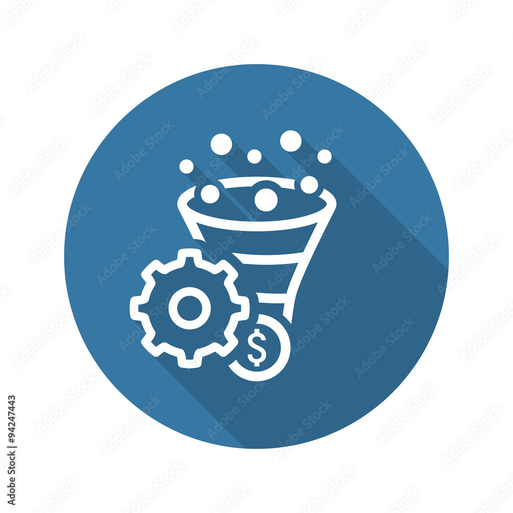 Conversion Rate Optimisation Icon. Business Concept. Flat Design Conversion Rate Optimisation Icon. Business Concept. Flat Design
