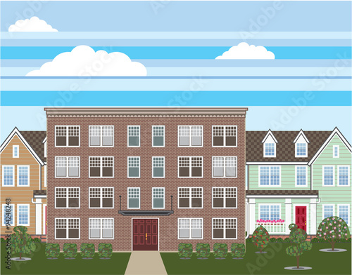 Apartment building vector