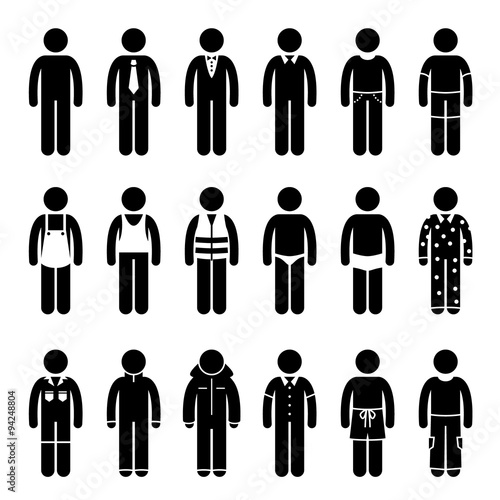 Clothes Clothing Attire for Different Occasions, Time, and Activity Pictogram