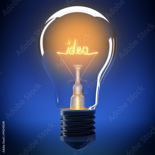 Bulb light idea photo