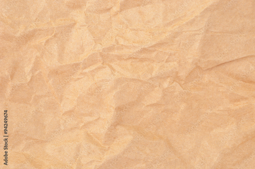 Wrinkled packaging paper background, close up, DOF Wrinkled packaging paper background, close up, DOF