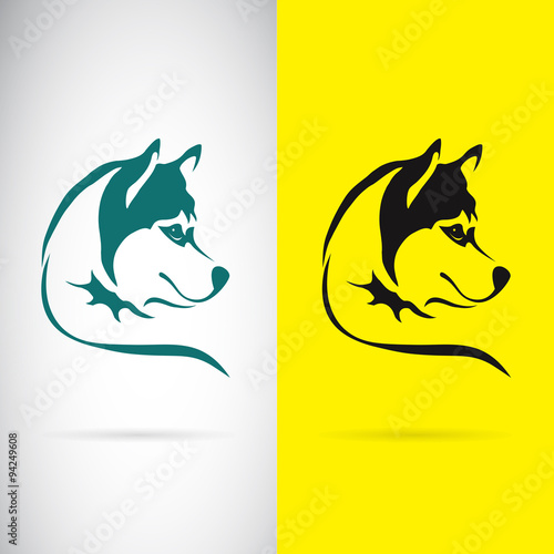 Vector image of a dog siberian husky design on white background