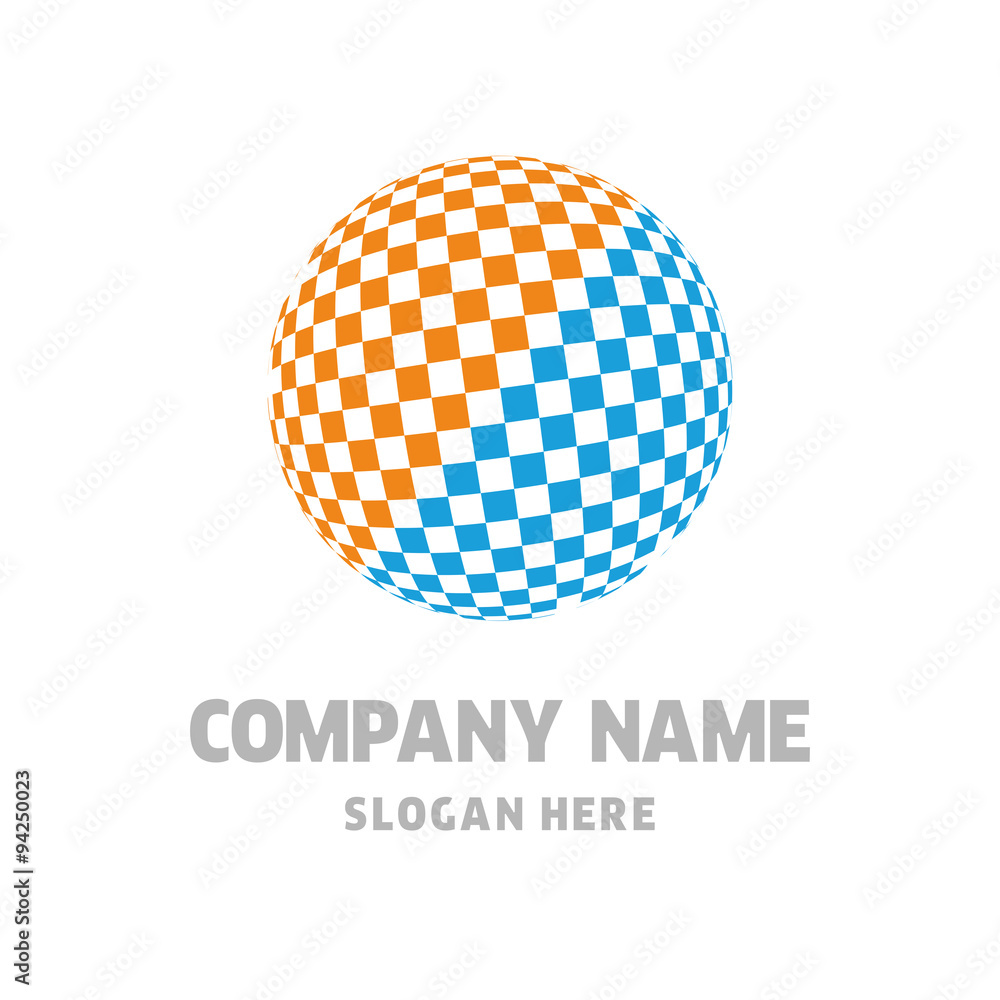 Abstract sphere swirl icon Logo, Blue Pixel dots design Abstract sphere swirl icon Logo, Blue Pixel dots design