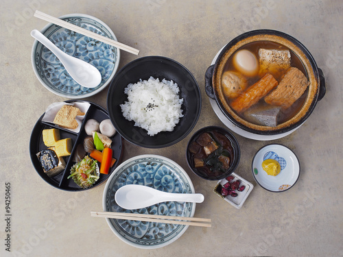 Obraz na plátně japanese healthy food Set