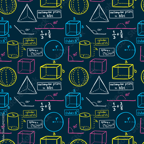 mathematics seamless pattern